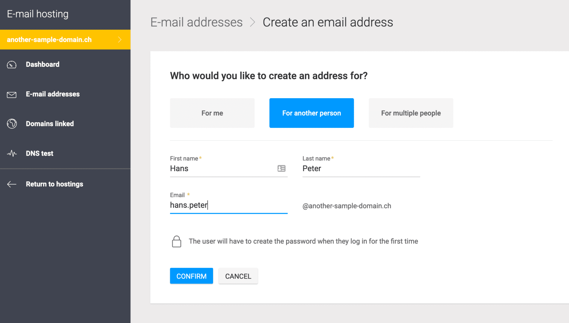 créer email pour autre utilisateur infomaniak